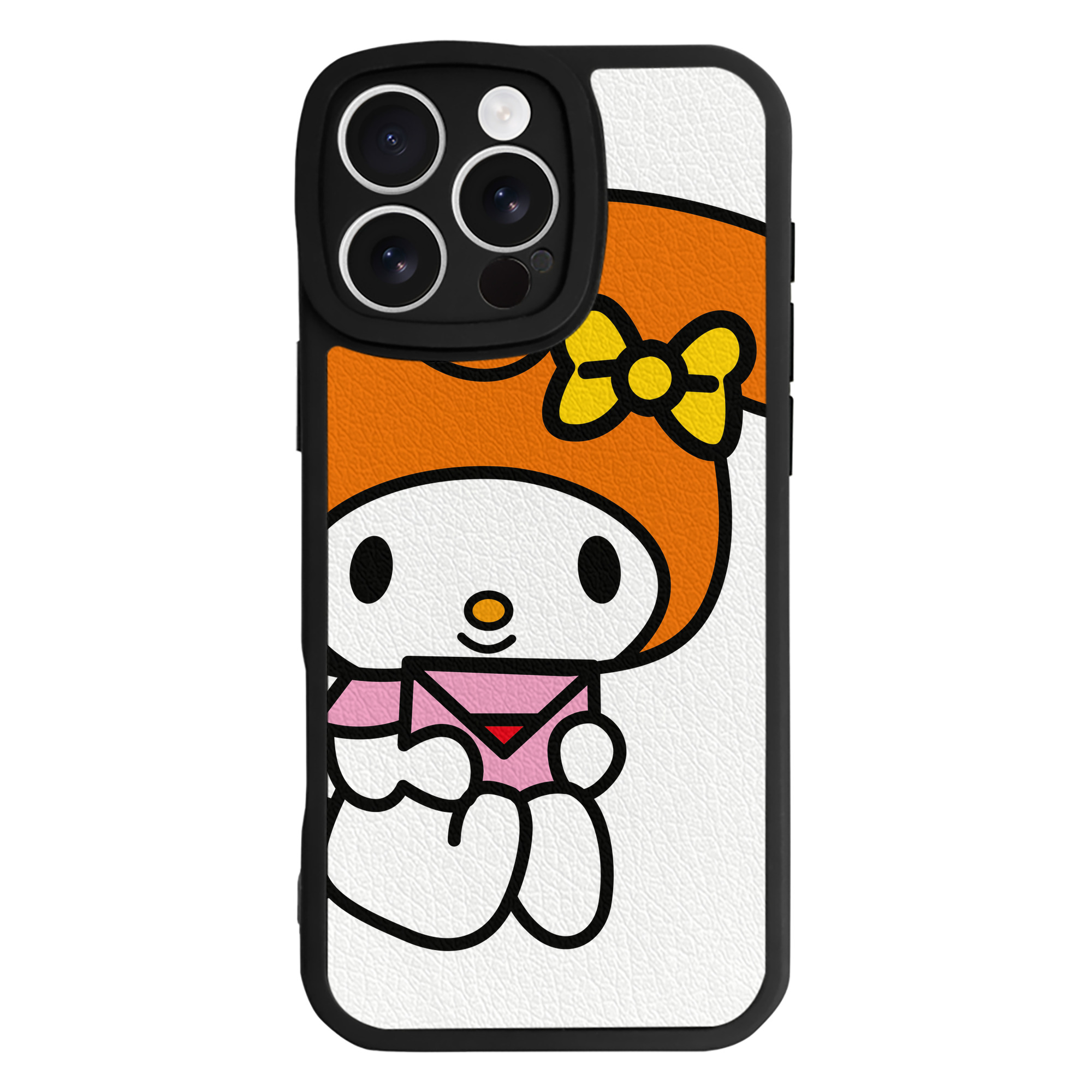 （画像用） Hello Kitty ハローキティ 【iPhone 16シリーズ対応】シリコンスマホケース（レザー調） 材質：シリコン